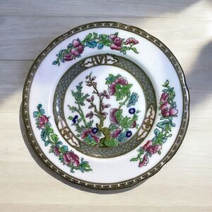 Vintage Antique Coalport Indian Tree Ruffled Edge Luncheon Plate
